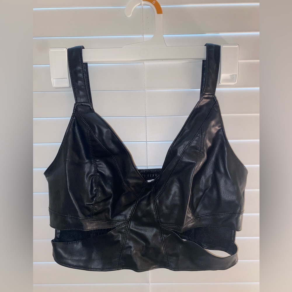 Zara leather top